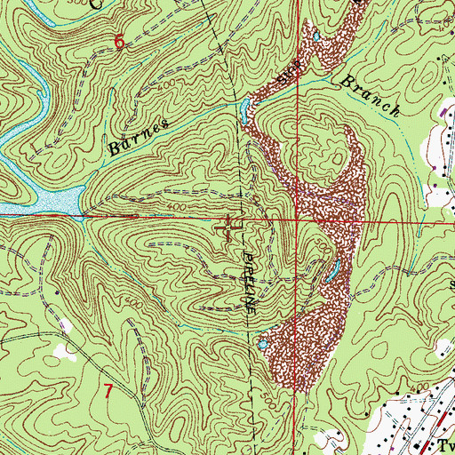 Topographic Map of McLean Mine, AL