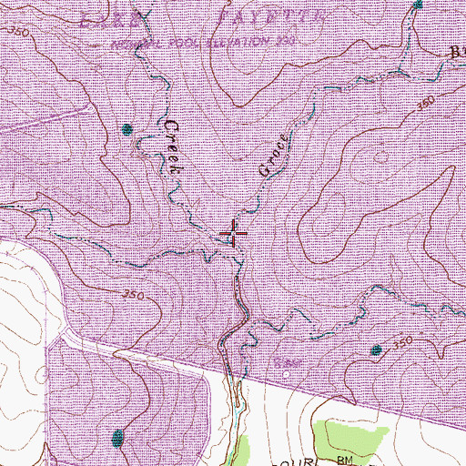 Topographic Map of Groce Branch, TX