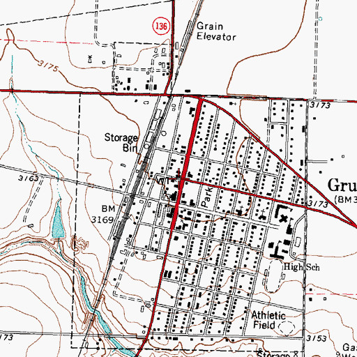 Topographic Map of Gruver, TX