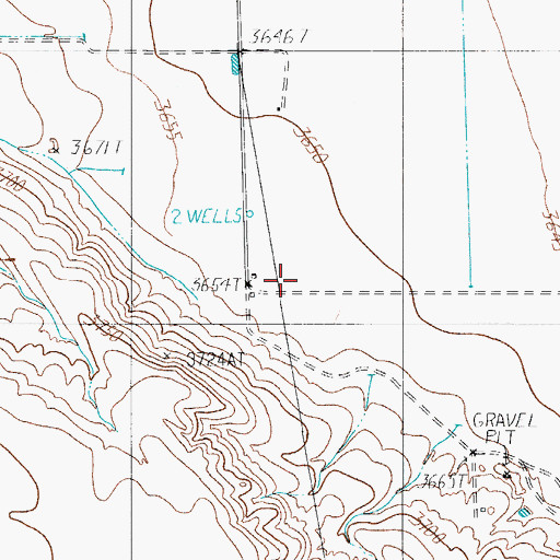 Topographic Map of Guestwell Windmill, TX