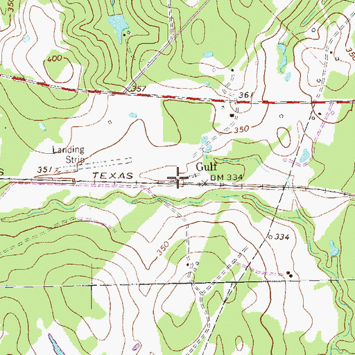 Topographic Map of Gulf, TX