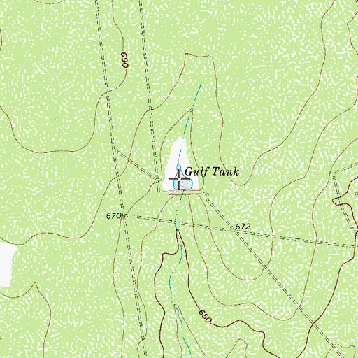 Topographic Map of Gulf Tank, TX