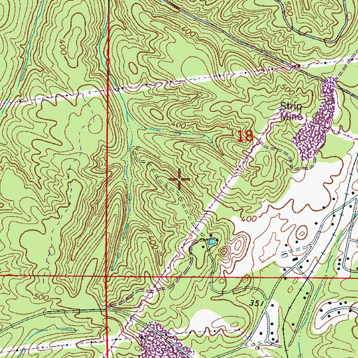 Topographic Map of Goodwin Mine, AL