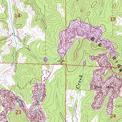 Topographic Map of Big Ridge Mine, AL