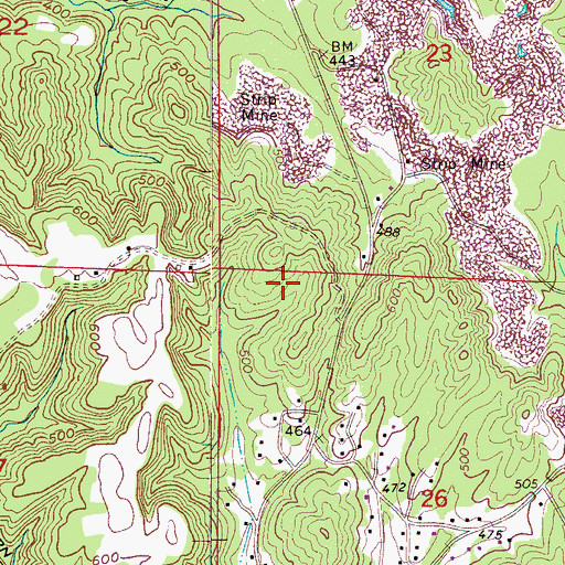 Topographic Map of America Mine, AL