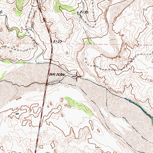 Topographic Map of Gyp Creek, TX