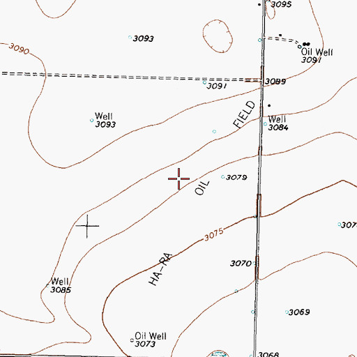 Topographic Map of Ha-Ra Oil Field, TX