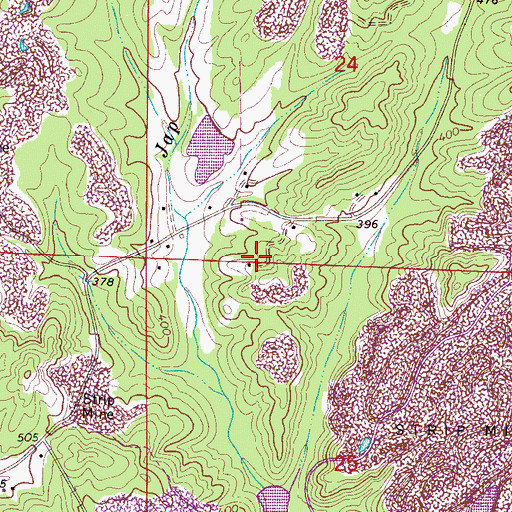 Topographic Map of Pate Mine, AL