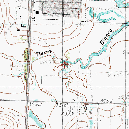 Topographic Map of Hackberry Creek, TX