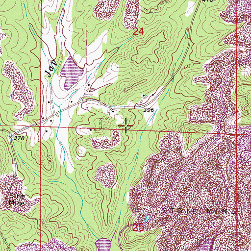 Topographic Map of Domino Number 2 Mine, AL