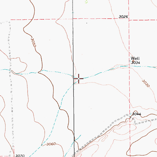 Topographic Map of Hackberry Draw, TX