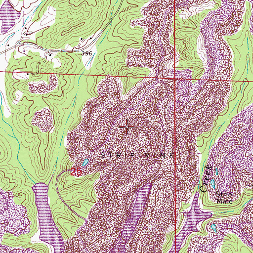 Topographic Map of Garrison-Dolphus Mine, AL