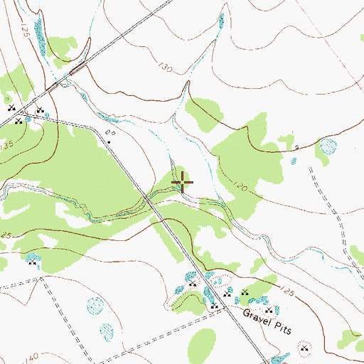 Topographic Map of Haines Flat Creek, TX