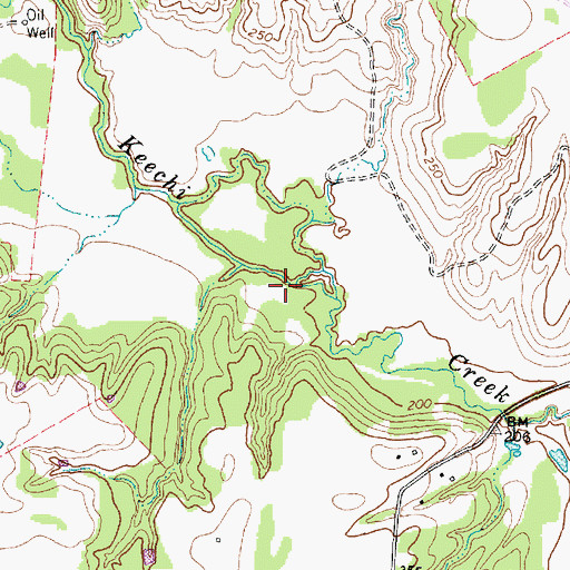 Topographic Map of Haley Branch, TX
