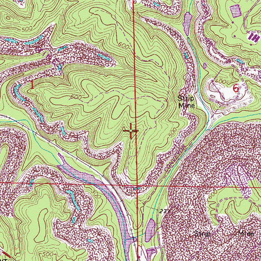 Topographic Map of Cobb Mine, AL