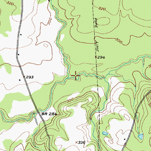 Topographic Map of Hammond Creek, TX