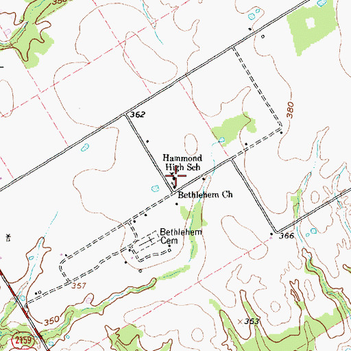 Topographic Map of Hammond High School, TX