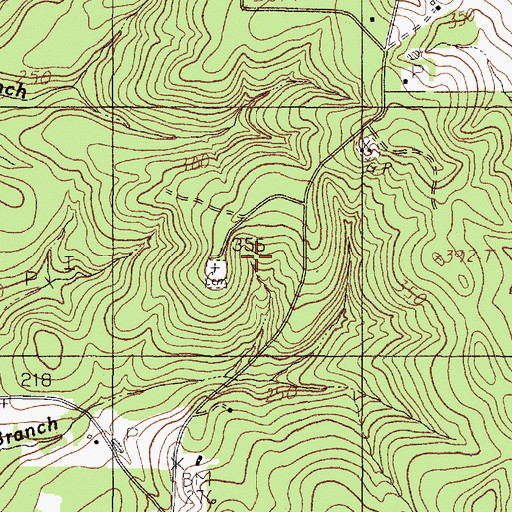 Topographic Map of Hancock Cemetery, TX