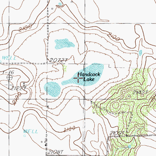 Topographic Map of Hancock Lake, TX