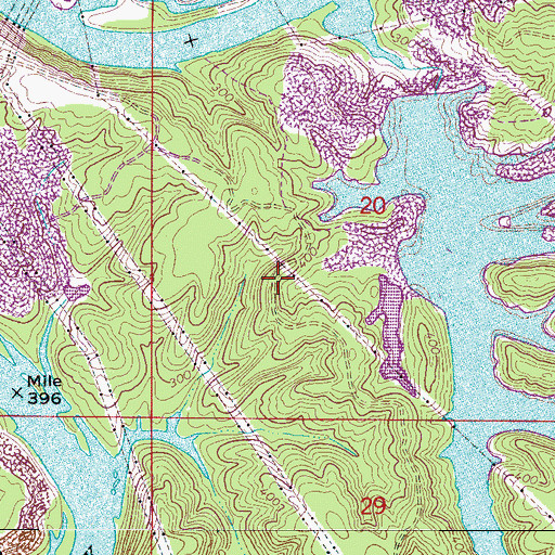 Topographic Map of Gorgas Mine, AL