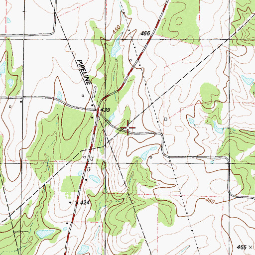 Topographic Map of Haney Chapel, TX