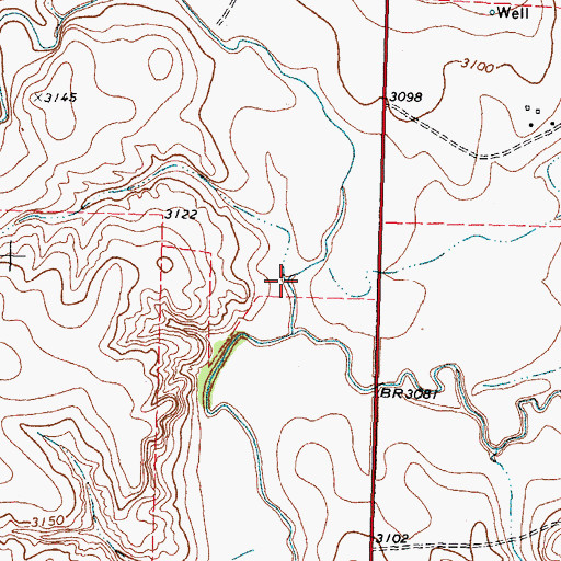 Topographic Map of Hannas Draw, TX