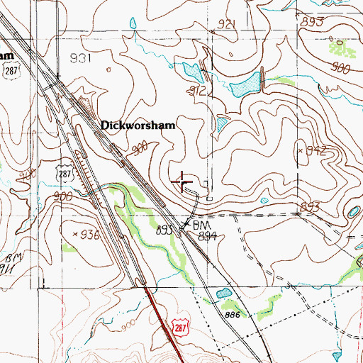 Topographic Map of Hapgood Ranch, TX
