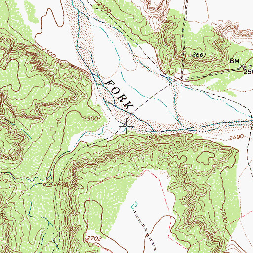 Topographic Map of Happy Canyon, TX