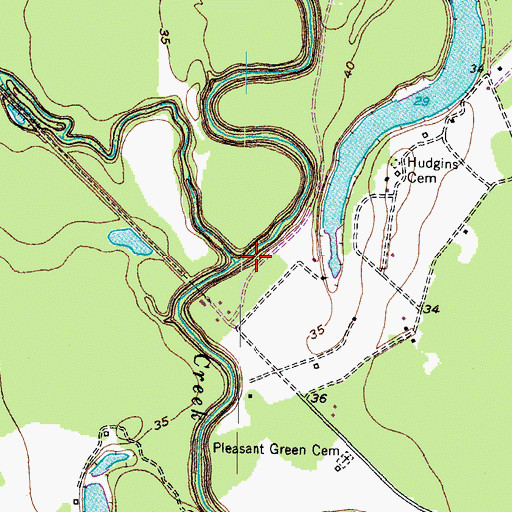 Topographic Map of Hardeman Slough, TX