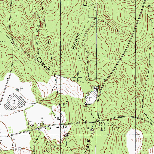 Topographic Map of Hardy Creek, TX