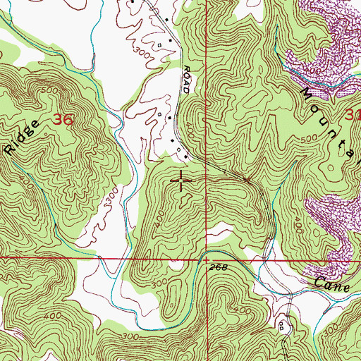 Topographic Map of Garrington Spring Mine, AL