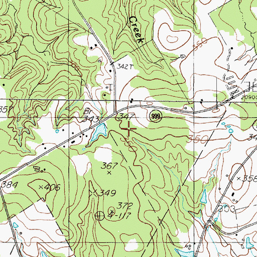 Topographic Map of Harmony Church, TX