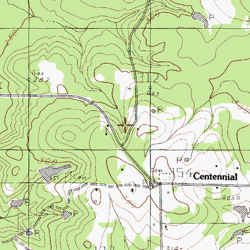 Topographic Map of Harmony Church, TX