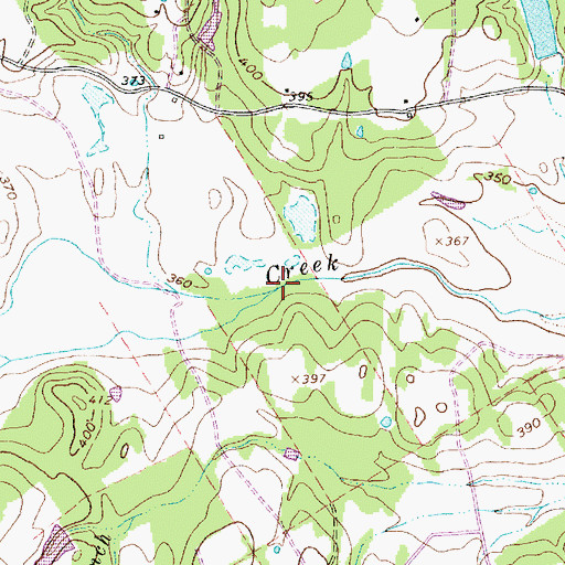 Topographic Map of Harpers Branch, TX
