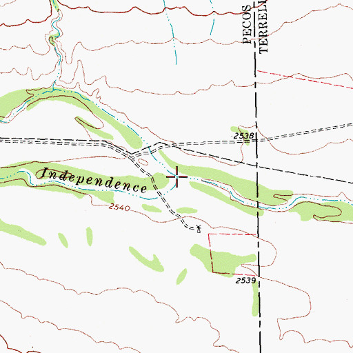 Topographic Map of Harral Draw, TX