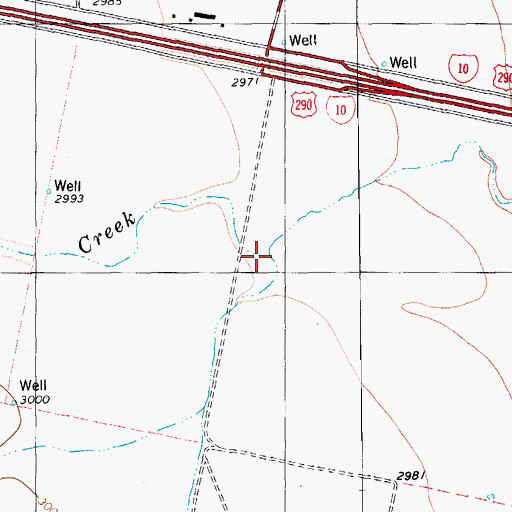 Topographic Map of Hart Draw, TX