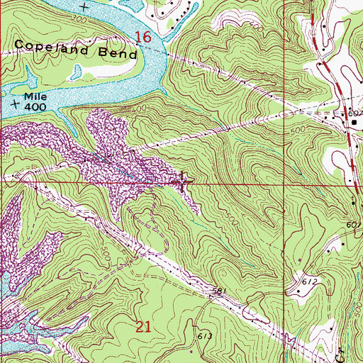 Topographic Map of Odoms Mine, AL