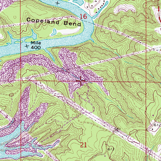Topographic Map of Ivy Bluff Mine, AL