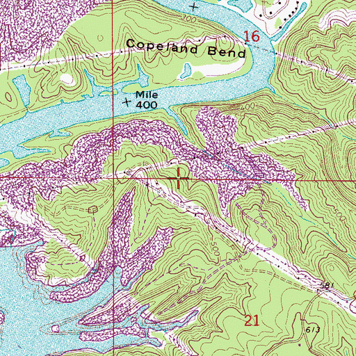 Topographic Map of O'Rear Mine, AL