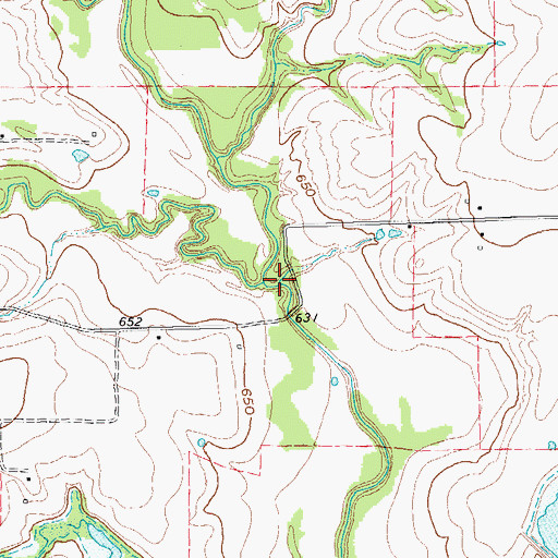 Topographic Map of Haw Branch, TX