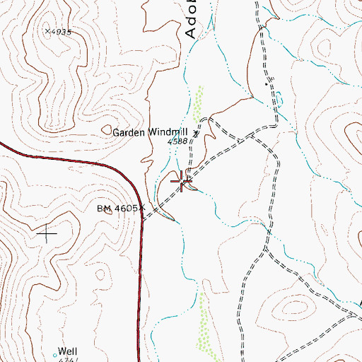 Topographic Map of Hawthicket Canyon, TX