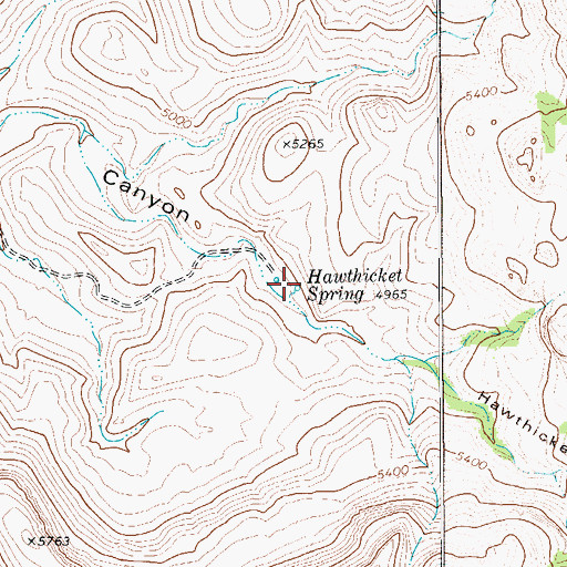 Topographic Map of Hawthicket Spring, TX