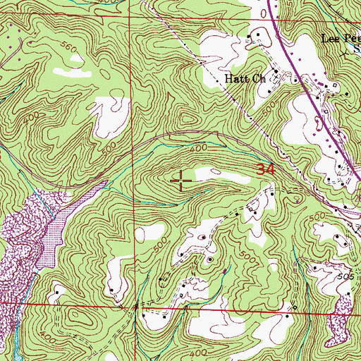 Topographic Map of Red Bud Mine, AL