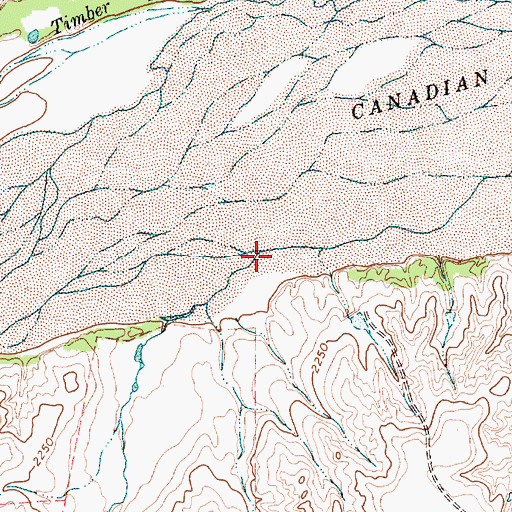 Topographic Map of Hay Creek, TX