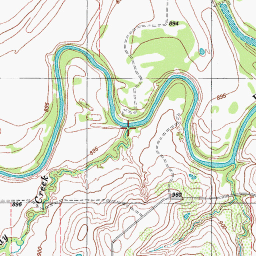 Topographic Map of Hay Creek, TX