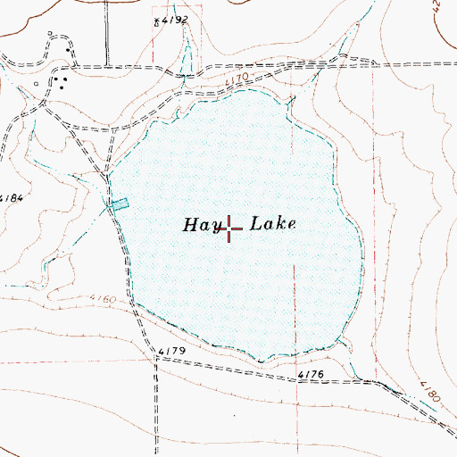 Topographic Map of Hay Lake, TX