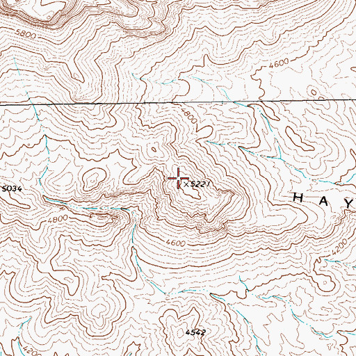 Topographic Map of Hayes Ridge, TX
