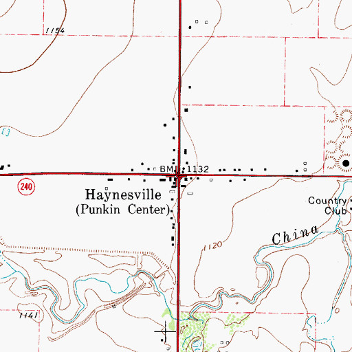 Topographic Map of Haynesville, TX