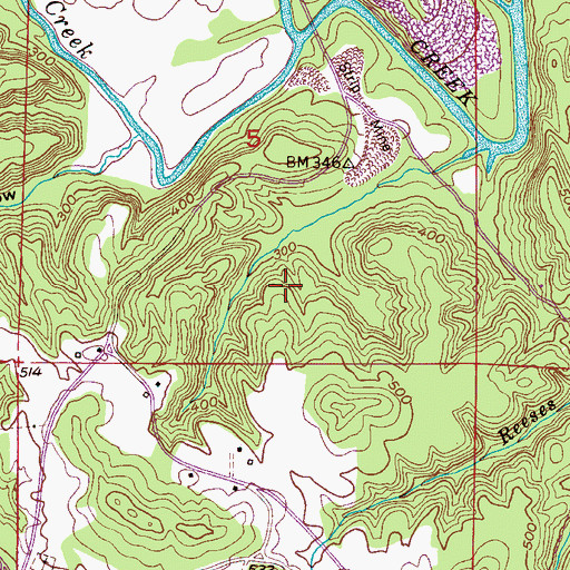 Topographic Map of Dave Cobb Mine, AL