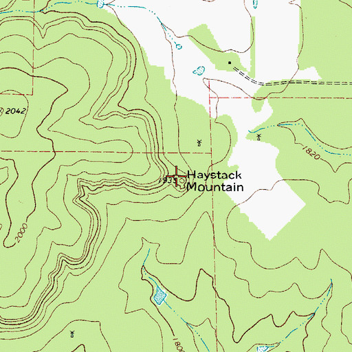Topographic Map of Haystack Mountain, TX